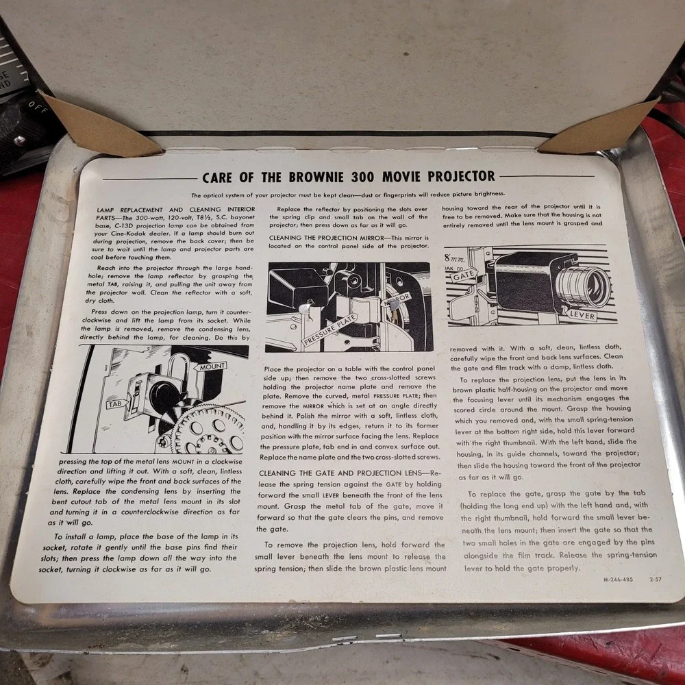 Vintage 1950's Kodak Brownie 300 Movie Projector 8mm - Retro‎ Home Decor / Prop